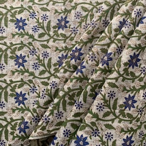 Baumwollstoff, Baumwollstoff, Blumenstoff, moderner Blumenstoff, indischer Kleiderstoff, weicher Baumwollstoff, Siebdruck-Baumwollstoff