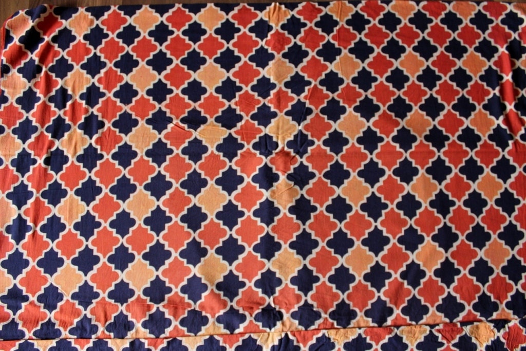 Black - Natural Dyed Cotton Ajrakh Print Fabric 23