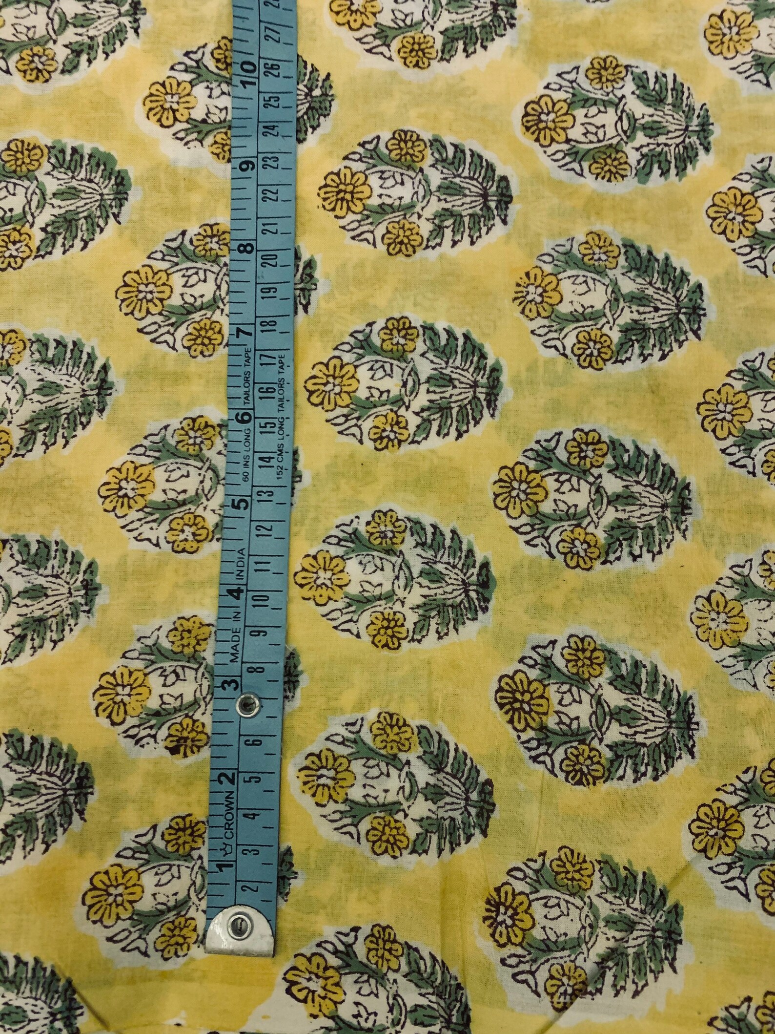 Hand Block Print Floral Print Soft Cotton Fabric Fabric Etsy