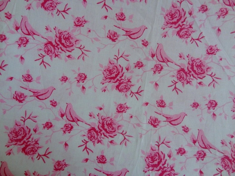 Bird Print Cotton Fabric by Yard Sewing Fabric Sale Fabric | Etsy