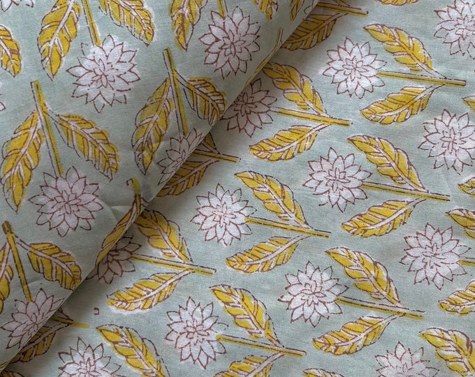 Multi Color Block Print Fabric Cotton Fabric Vegetable Dyes Etsy