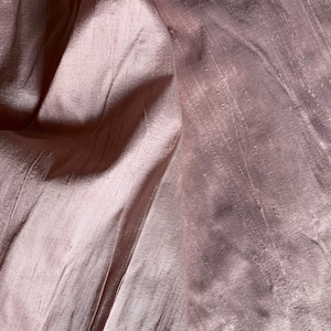 Misty Rose Indian Dupioni fabric raw silk by yard weddings bridesmaid dress Dupion craft sewing upholstery drapery