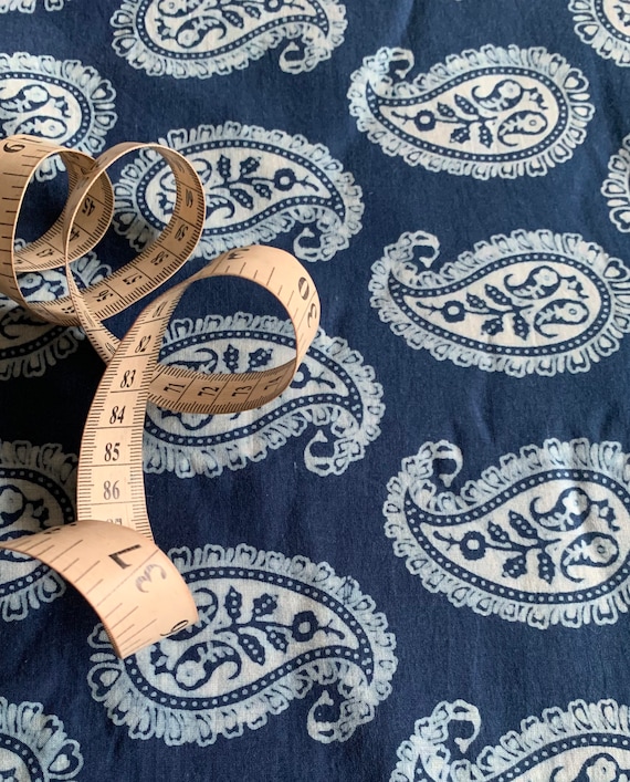 Natural Indigo Block Print Placemats | Paisley Natural Indigo Block Print Placemats | Paisley