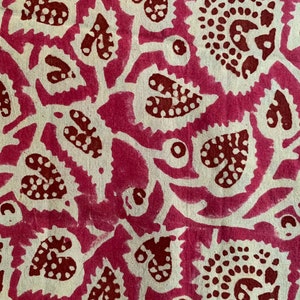 Hand Block Printed Fabric Cotton Fabric Indian Fabric - Etsy