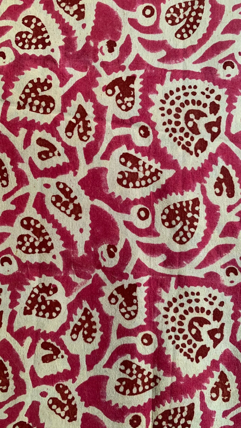 Hand Block Printed Fabric Cotton Fabric Indian Fabric Etsy