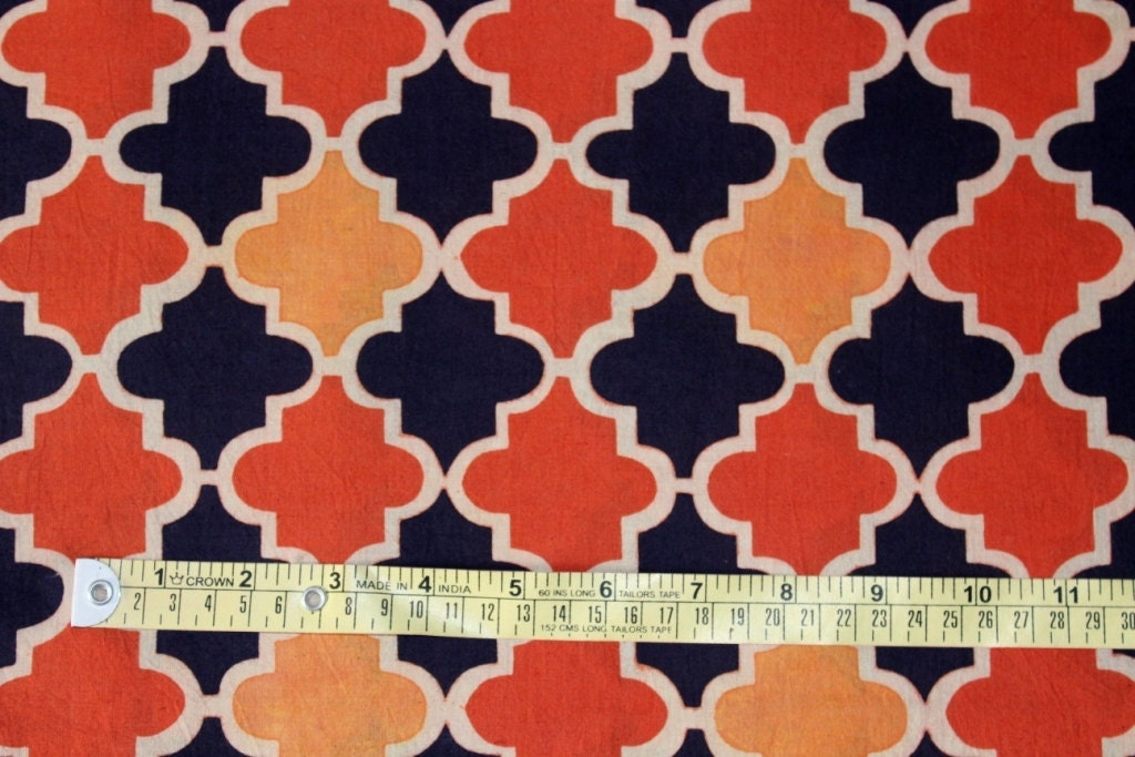 Black - Natural Dyed Cotton Block Print Ajrakh Fabric 07