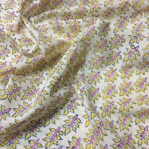 Tela de algodón india estampada a mano. Gypsy Jaipur.