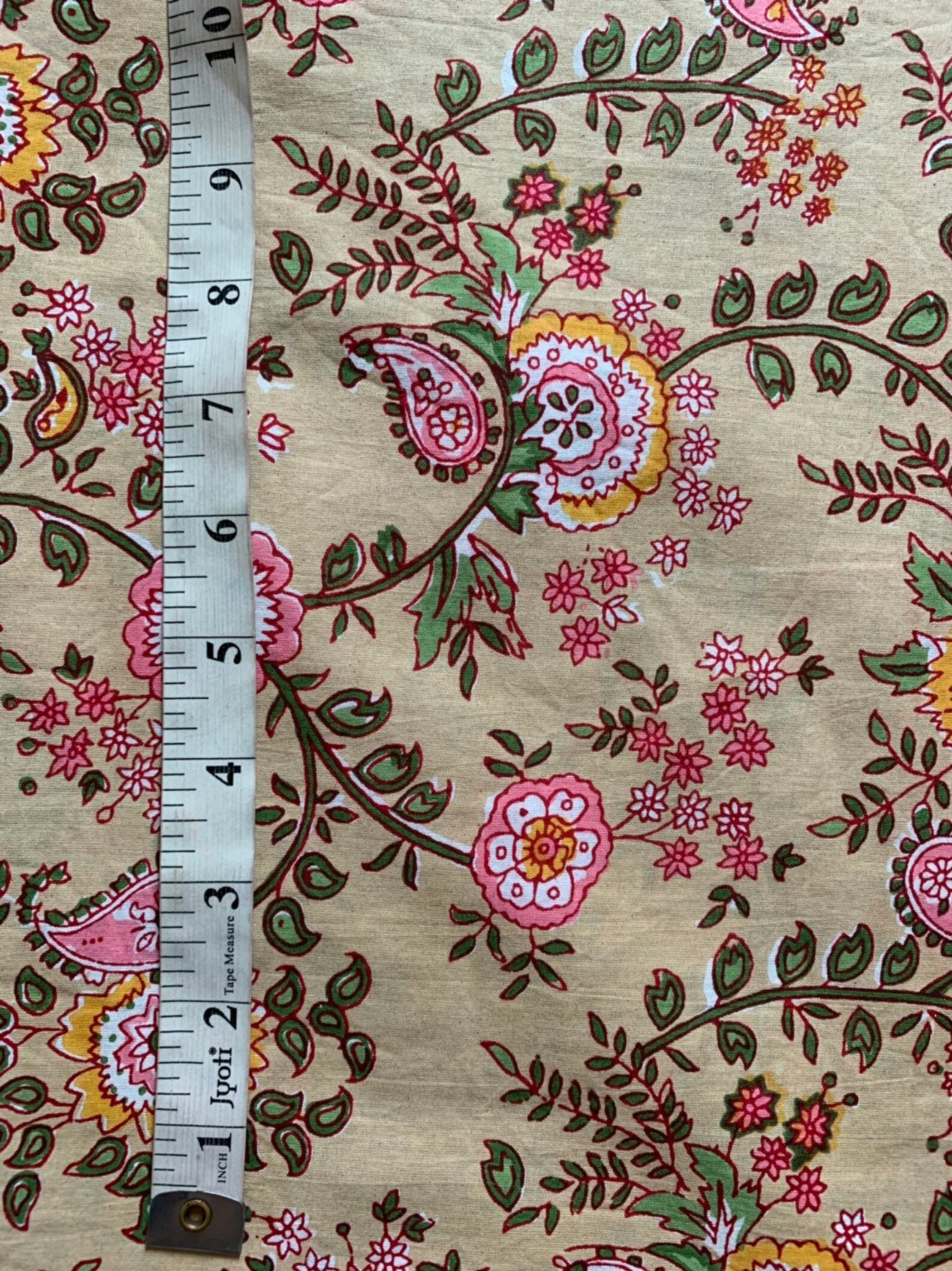 Beige Soft Cotton Fabric Sewing Theme Fabric Modern Floral Etsy
