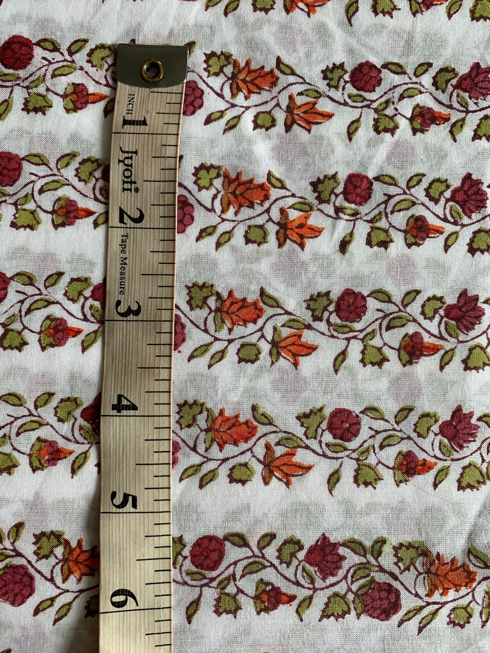 Hand block print Lotus print soft cotton fabric Fabric Etsy