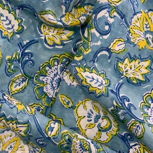 Blumendruck Baumwolle Voile Stoff: Sanganeri Hand Block Material
