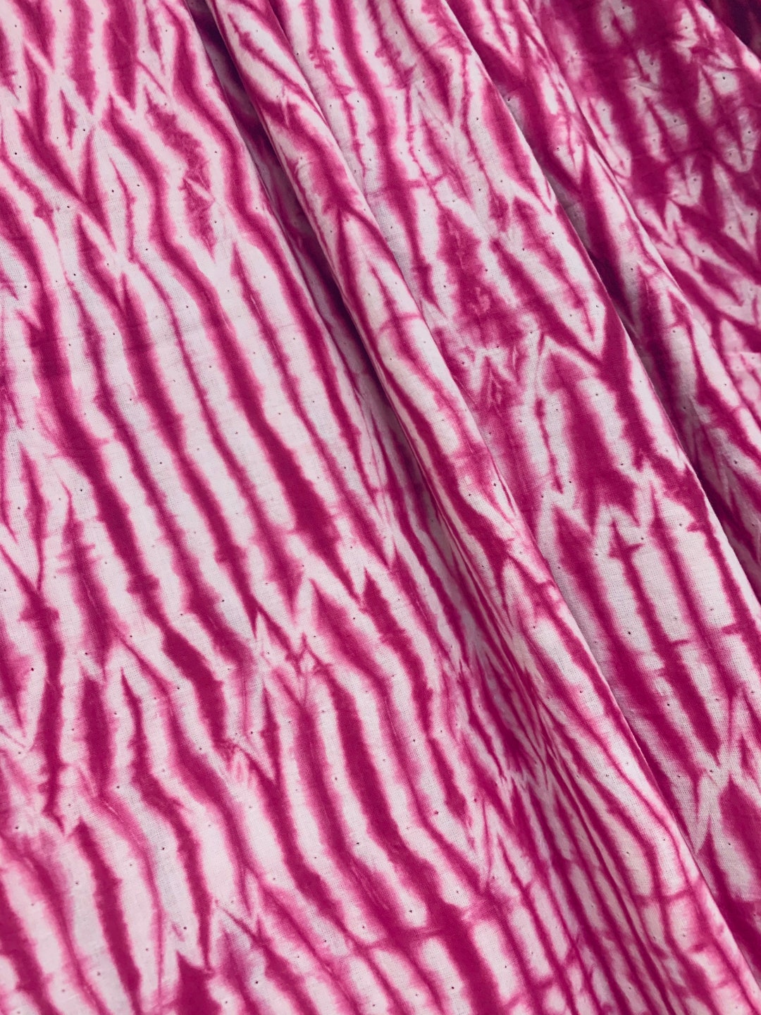 Pink Tie & Dye Fabric, Shibori Fabric, Indian Fabric, Cotton Fabric