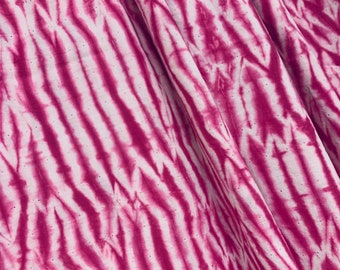 Roze shibori-stof: Indiaas tie-dye katoen, 44" breed