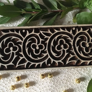 Floral border Wooden Indian stamp, stamp, wooden block, textile block, wooden stamp, pottery stamp, hand block print stamp