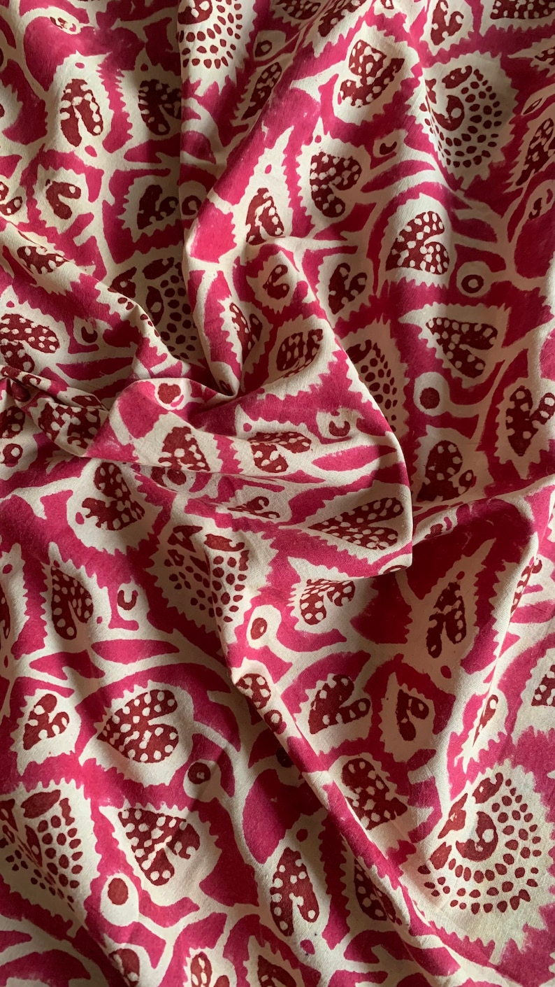 Hand Block Printed Fabric Cotton Fabric Indian Fabric - Etsy
