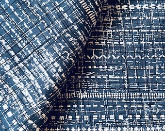 Tissu en coton à imprimé floral : tissu indien teint végétal