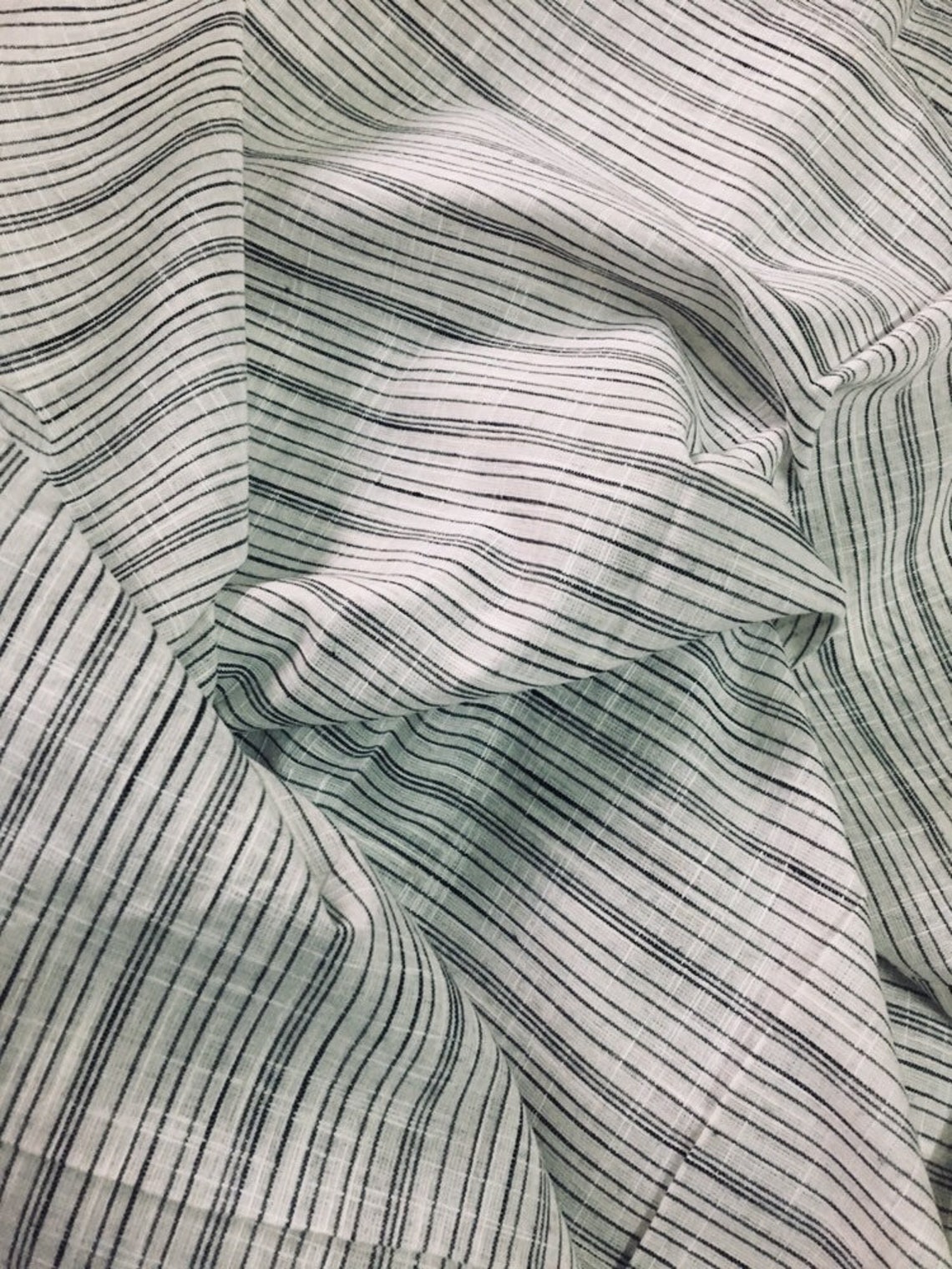 Yarn Dyed Texture Striped Cotton Slub Handloom Cotton Fabric Etsy