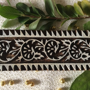 Floral border Wooden Indian stamp, stamp, wooden block, textile block, wooden stamp, pottery stamp, hand block print stamp