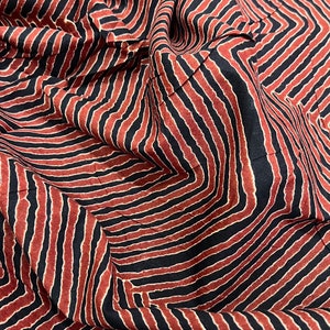 Cotton Fabric by the yard Block Printed Fabric, Sewing Craft Fabric, Small Flower Print Running Fabric, Indian Soft Fabric