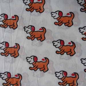 Dog Fabric block print fabric Hand Printed India Fabric Natural Vegetable Dye Sewing Fabric, Tablecloth Fabric By The Yard