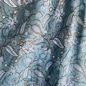 block print Beautiful Floral Print Pink Fabric, Block Print India fabric, Fabric by the yard, Women sewing Dress fabric, Handmade