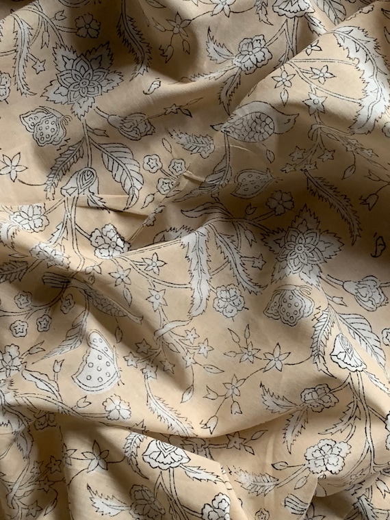 Linen Fabric Hand Block Print Fabric Indian Fabric Fabric 