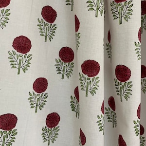 Hand block print, floral print, soft cotton fabric, Fabric modern floral fabric Indian print fabric womens dress fabric