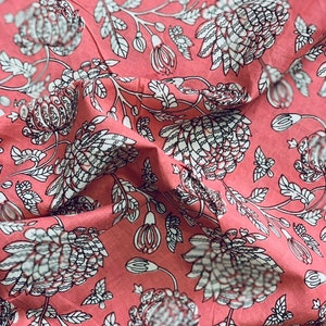 Baumwollstoff, Nähen Motivstoff, Baumwollkleid, moderner Blumenstoff, indischer Kleidstoff, weicher Baumwollstoff, Siebdruck Baumwollstoff
