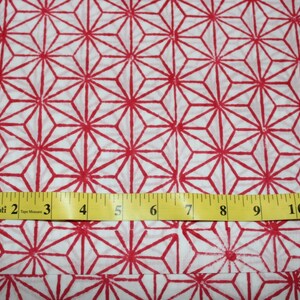 white and red print, womens clothing, block print fabric, fabric by yard, cotton fabric, Indian fabric cotton robe dress fabric by yard image 4