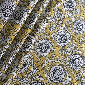 Gelb weicher Baumwollstoff floral siebdruck weicher Baumwollstoff Druck Baumwollstoff Stoff Nähen Thema Stoff modern floraler Stoff