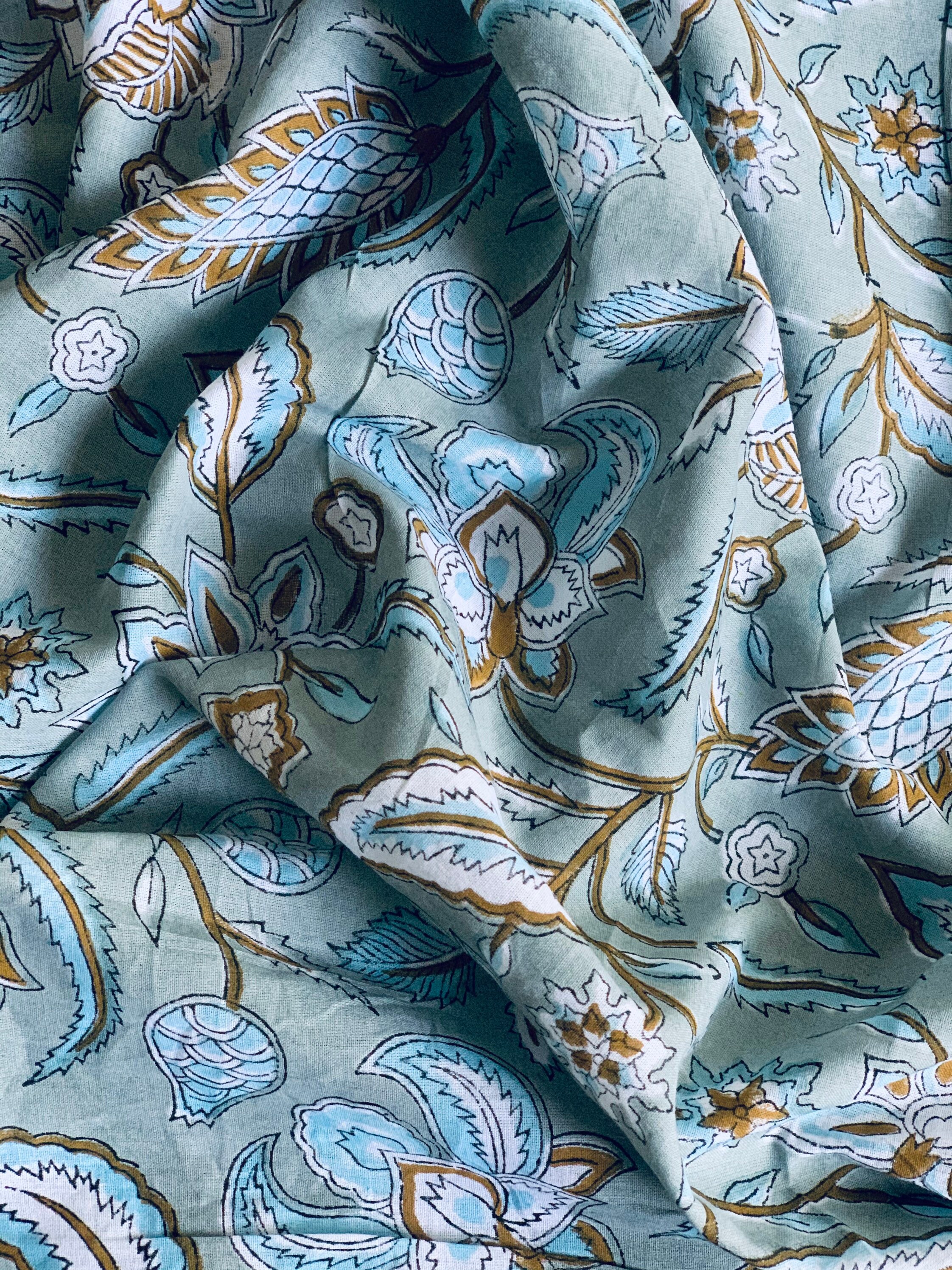 Beautiful Hand Block Printed Fabric Cotton Fabric Indian | Etsy