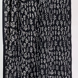 Black Floral Block Print Fabric: Soft Cotton Dress Material By The Yard image 6