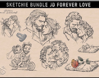 Stickdatei Bundle JD Forever Love V4 Sketchies meine Leidenschaft