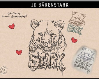 Archivo de bordado JD Bärenstark ***WA2*** Sketchies mi pasión