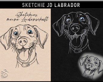 Stickdatei -JD Labrador-No.40 Sketchies meine Leidenschaft