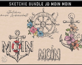 Embroidery file bundle JD MOIN MOIN --- Sketchies my passion V3
