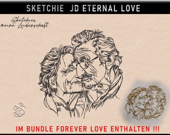 Embroidery file -JD Eternal Love-No 5 Love- Sketchies my passion