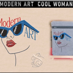 Cool Woman-All Sizes- ModernArt Vol.2 Embroidery File Deco/Art 5
