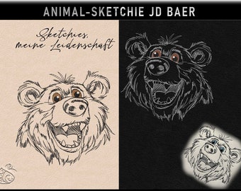 Stickdatei -JD Baer -No.51 Sketchies meine Leidenschaft