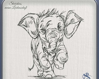 Stickdatei -JD Babyelefant -No. AA 100