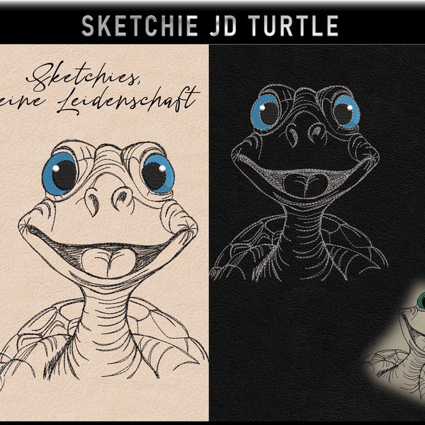 Stickdatei -JD Turtle- No.20 Sketchies meine Leidenschaft