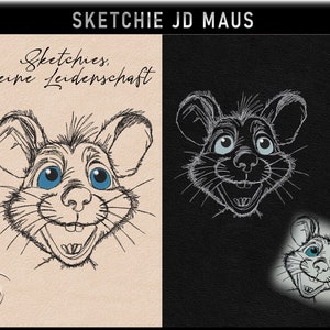 Embroidery file -JD Mouse-No.19 Sketchies my passion