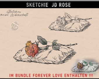 Embroidery file JD Rose***SA4 Sketchies my passion