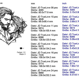 Stickdatei JD True Love-No 3 Love Sketchies meine Leidenschaft zdjęcie 2