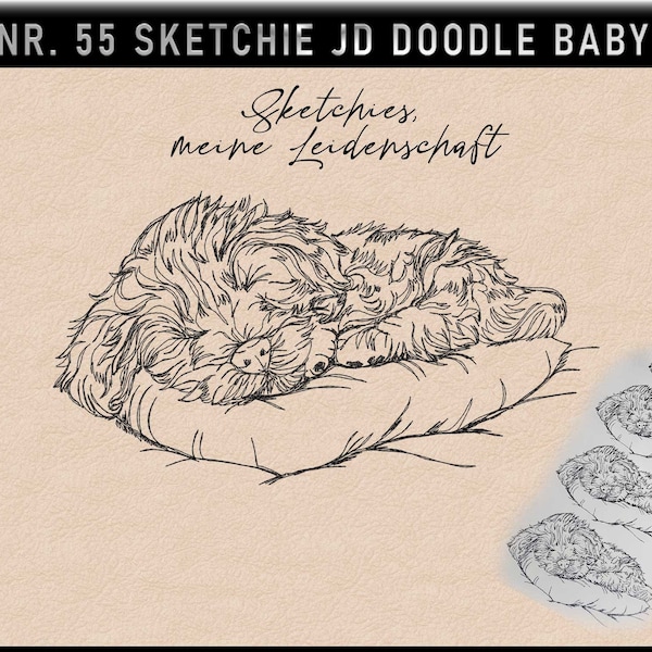 Stickdatei -JD Sleepie Doodle Baby -No.55 Sketchies meine Leidenschaft