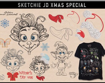 Embroidery file -JD 1 Special XMAS ***Sketchies my passion
