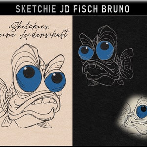 Embroidery file -JD Fisch Bruno -No.35 Sketchies my passion