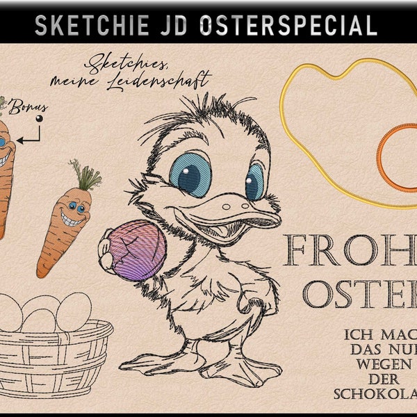 Stickdatei -JD 3 Special Ostern ***Sketchies meine Leidenschaft