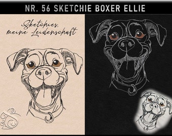 Stickdatei -JD Boxer Ellie -No.56 Sketchies meine Leidenschaft