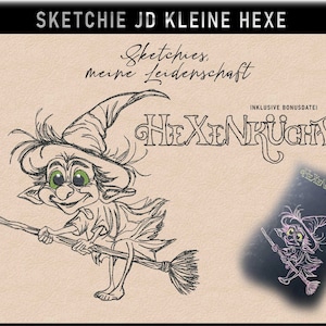 Plik do haftu -JD Little Witch-No.1 Fantasy - Szkice to moja pasja