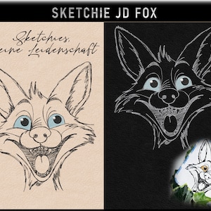 Embroidery file -JD Fox-No.39 Sketchies my passion
